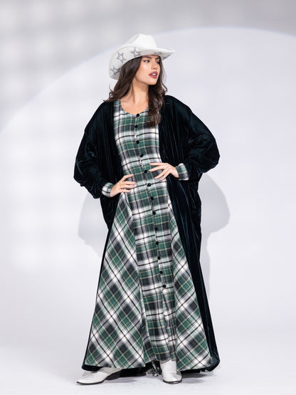 The nomad check kaftan