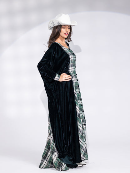 The nomad check kaftan