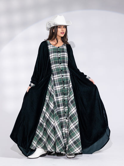 The nomad check kaftan