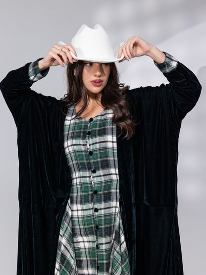 The nomad check kaftan